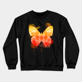 Butterfly watercolor Lava Crewneck Sweatshirt